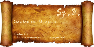 Szekeres Urzula névjegykártya